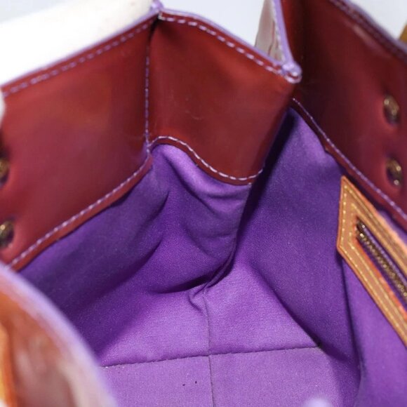 LOUIS VUITTON Monogram Vernis Reade PM Hand Bag Viole M91089 LV Auth 150037 - Picture 12 of 16